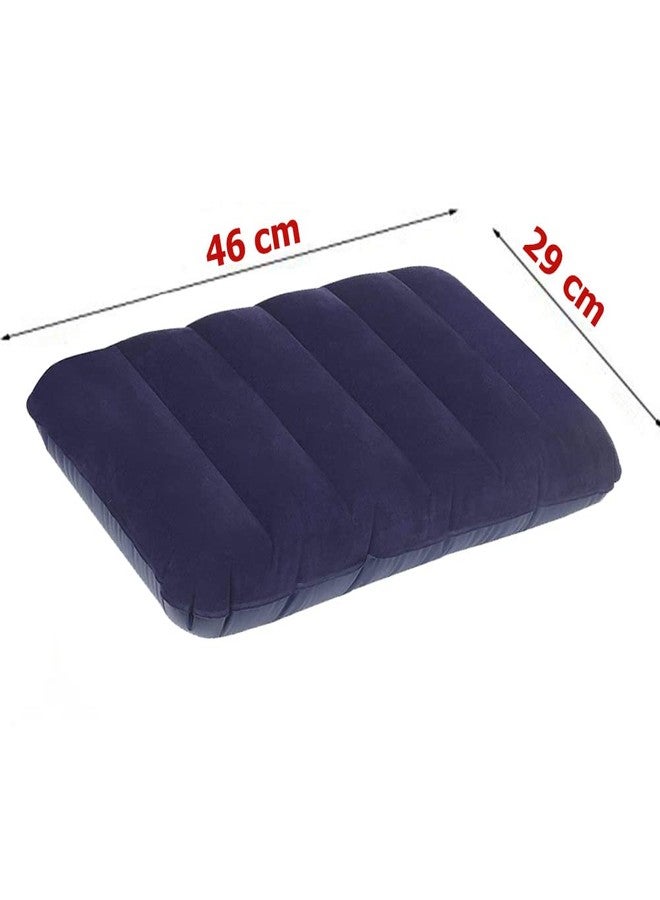 Sage Square Air Inflammable Velvet Navy Blue Travel Pillow, Neck Pillow for Travel, Soft Comfort, Camping, Sleeping Tourist Pillow, Ultralight, Portable, Backpacking Family Tour. (Pack of 4) - Image 5
